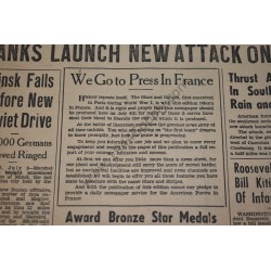 Stars and Stripes journal du 4 juillet 1944, (premier numéro)