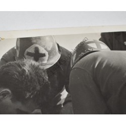 Photo of 3rd Army medics treating German soldier