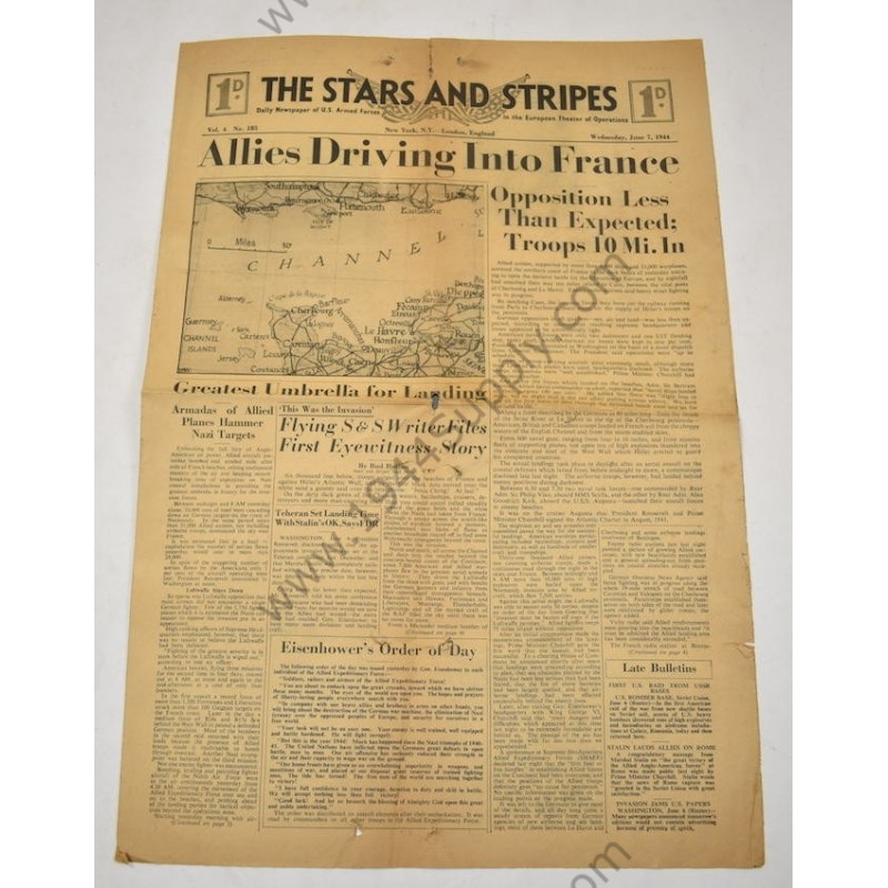 Stars and Stripes journal du 7 juin 1944 - 1 Stars and Stripes journal du 7 juin 1944 - 1