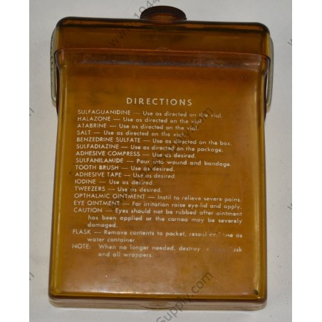 E-17 survival kit flask, medical items