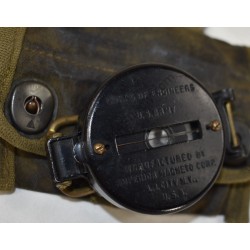 Lensatic compass in pouch
