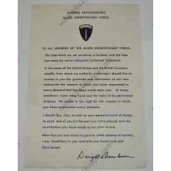 Message de fin de guerre d'Eisenhower