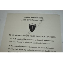 Message de fin de guerre d'Eisenhower