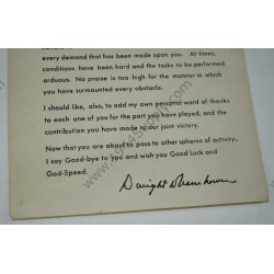 Eisenhower's End of War message