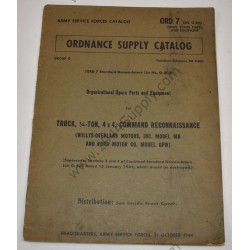 TM 9-803 Ordnance Supply Catalog, Truck ¼ Ton 4 x 4 Command Reconnaissance  - 1