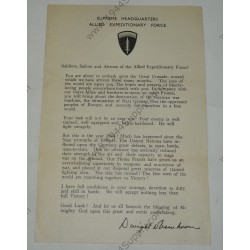 Message du jour J d'Eisenhower, ordre du jour
