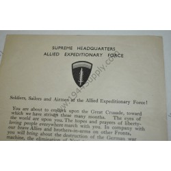 Eisenhower's D Day message, Order of the day
