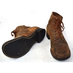 Brodequins cuir tourné, pointure 9½C