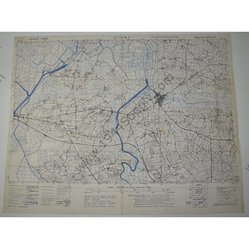 Map of Isigny, 29th Division battleground Map of Isigny, 29th Division battleground