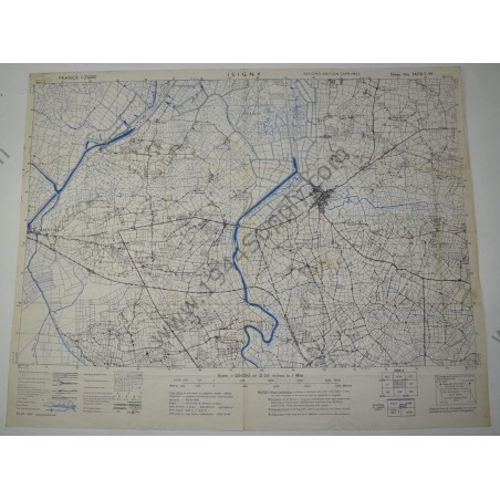 Map of Isigny, 29th Division battleground