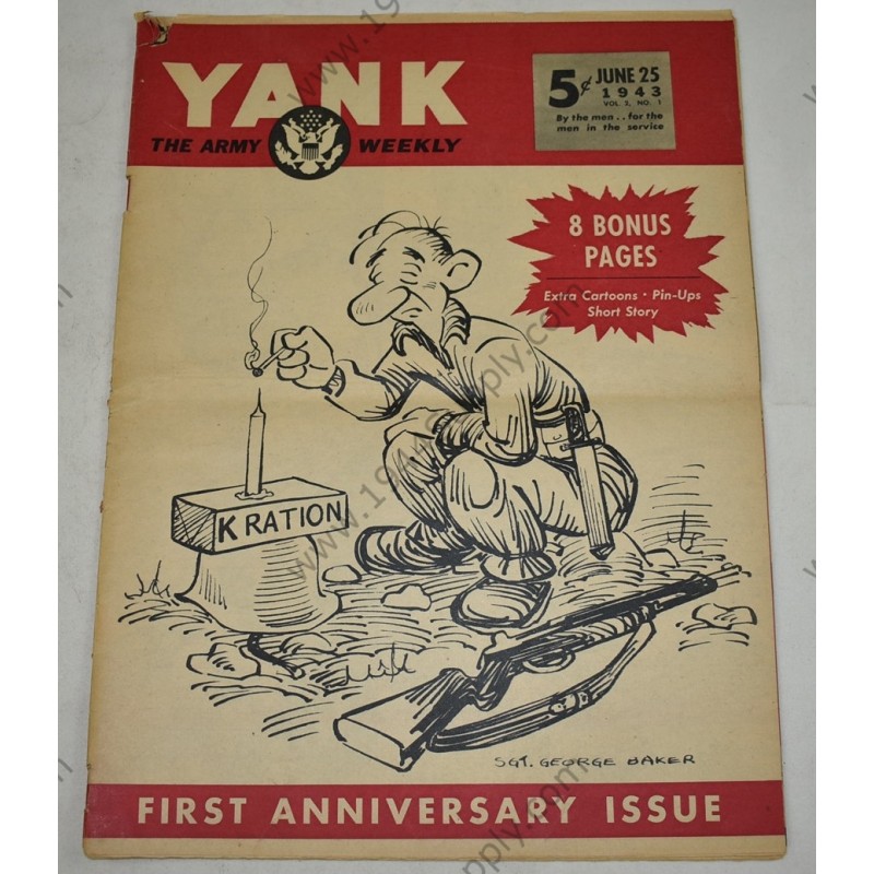 YANK magazine of June 25, 1943 1st Anniversary issue