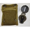 Lensatic compass in pouch
