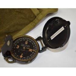 Lensatic compass in pouch