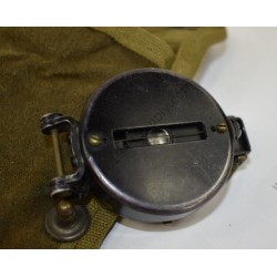 Lensatic compass in pouch