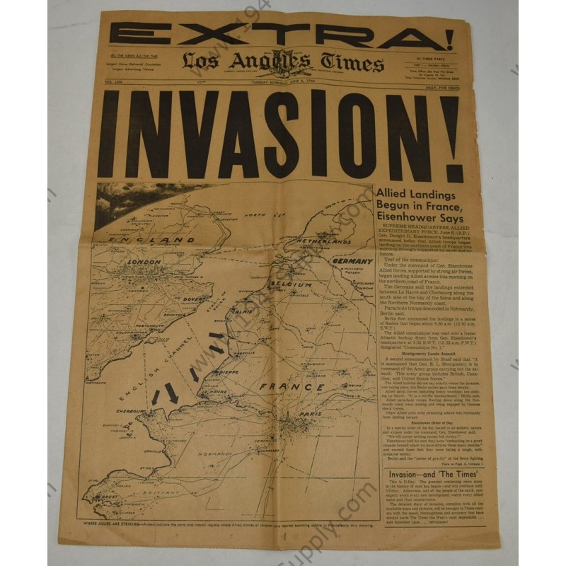 Newspaper of June 6, 1944 Newspaper of June 6, 1944
