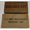K ration, breakfast unit (empty box)