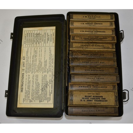 Boîte de premiers soins, Véhicule, 13 unités complète, USMC