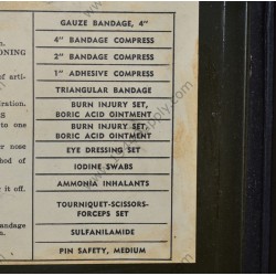 Boîte de premiers soins, Véhicule, 13 unités complète, USMC