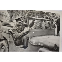 Photo of Ike in Jeep in France
