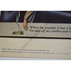 Fold out Pin Up postcard