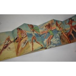 Carte postale Pin Up dépliante
