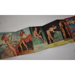 Fold out Pin Up postcard