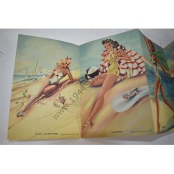 Fold out Pin Up postcard