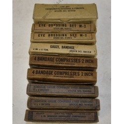 Sélection de boîtes médicales vides