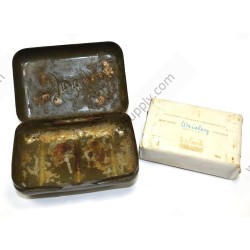 Soap box with bar of soap