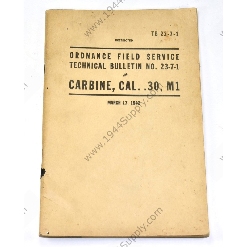TB 23-7-1 Carbine, Cal. .30, M1