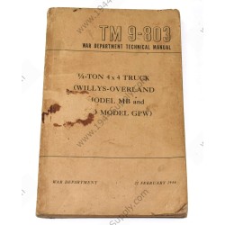 TM 9-803 ¼-Ton 4 x 4 Truck (Willys-Overland Model MB and Ford Model GPW)