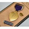 Purple Heart 'numbered' medal set in coffin case