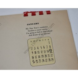 Varga Calendrier Pi Up de 1944 & enveloppe