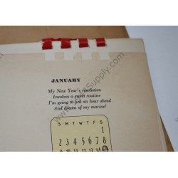 Varga Pin Up Calendar of 1944 & envelope