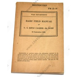 FM 23-10 US Rifle, caliber .30, M1903