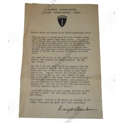 Message D Day d'Eisenhower, ordre du jour