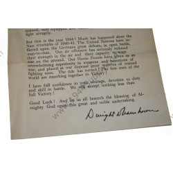 Eisenhower's D Day message, Order of the day