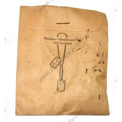 Dogtag paire de chaînettes dans enveloppe