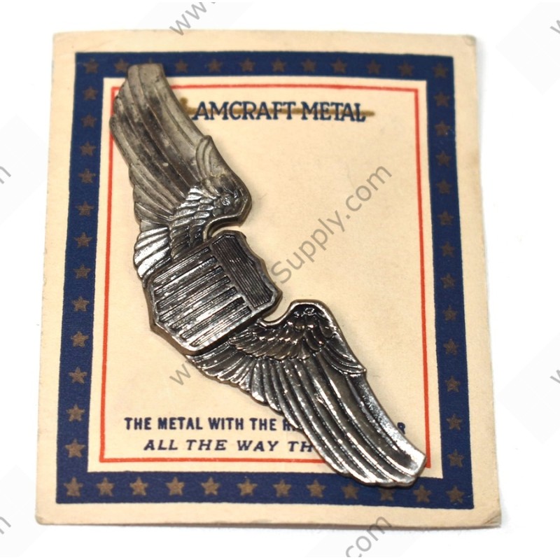 USAAF Pilot Wings on card