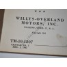 TM-10-1207 Maintenance Manual for Willys Truck ¼ Ton 4 x 4
