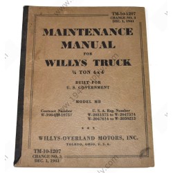 TM-10-1207 Maintenance Manual for Willys Truck ¼ Ton 4 x 4