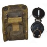 Lensatic compass in pouch