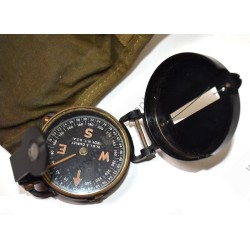 Lensatic compass in pouch