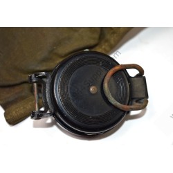 Lensatic compass in pouch
