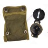 Lensatic compass in pouch