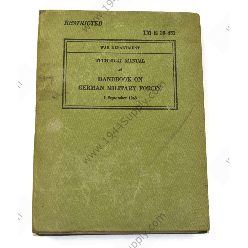 TM-E 30-451 Handbook on German military Forces