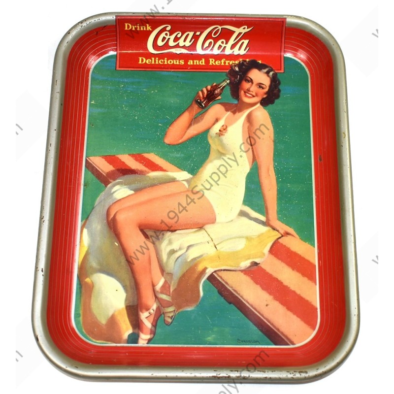 Plateau en acier Coca Cola, 1939