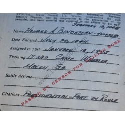 Histoire de l'unité de la 79e division, Identifié