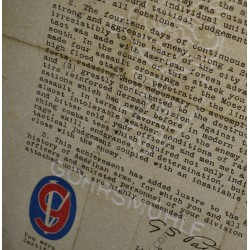 Commendation for the battle of Metz, 95th Division