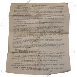 Aeronautic First Aid kit leaflet